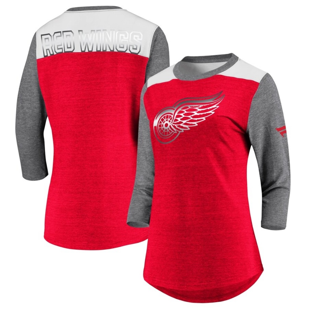 BNWT NHL DETROIT RED WINGS 3/4 SLEEVE T-SHIRT